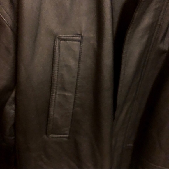 COMINT Leather Coat    🧥 34 Inches Collar to Hem - Picture 5 of 12